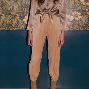 Oak + Fort velvet joggers